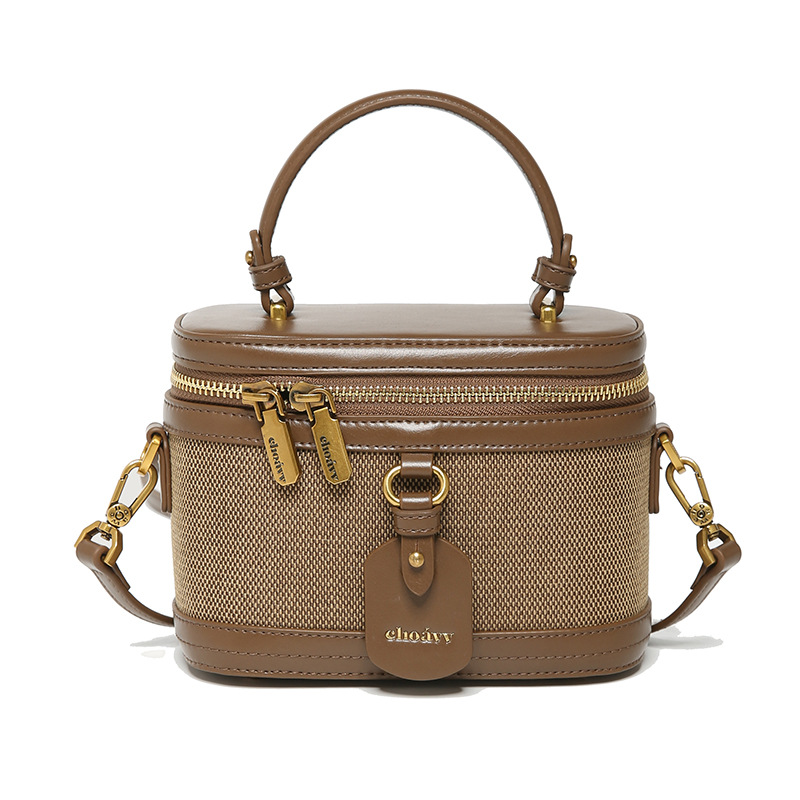 Vintage square box bag with fashionable texture bucket bagMM236986 ...